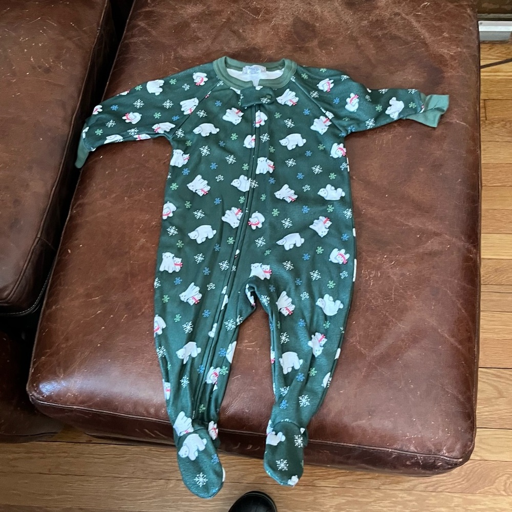 Cozy Green Kids One Piece Pajamas